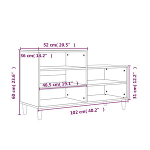 Scarpiera Bianca 102x36x60 cm in Legno Multistrato cod mxl 49199