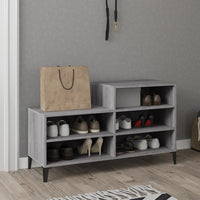 Scarpiera Grigio Sonoma 102x36x60 cm in Legno Multistrato cod mxl 32959