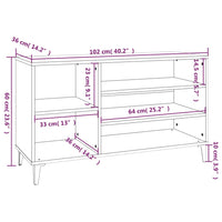 Scarpiera Bianco Lucido 102x36x60 cm in Legno Multistrato cod mxl 41539