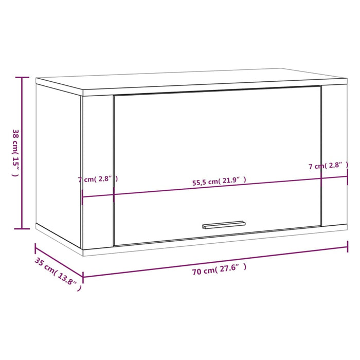 Scarpiera a Parete Bianco 70x35x38 cm Legno Multistrato cod mxl 41486