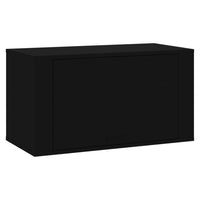 Scarpiera a Parete nero 70x35x38 cm Legno Multistrato cod mxl 44057