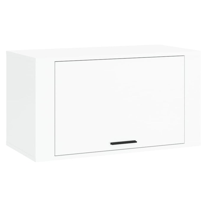 Scarpiera a Parete Bianco Lucido 70x35x38 cm Legno Multistrato 821014