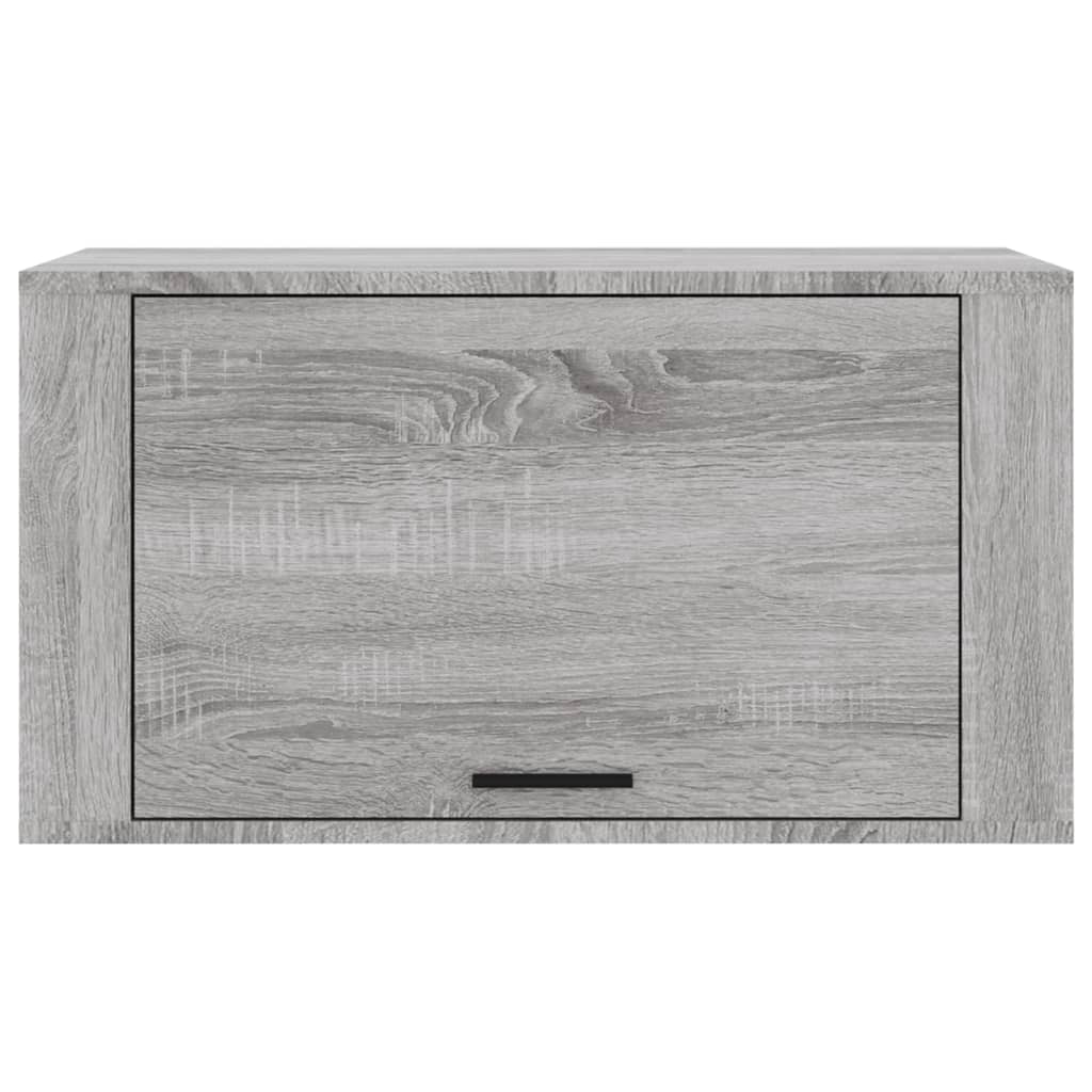 Scarpiera a Muro Grigio Sonoma 70x35x38 cm Legno Massello Pino 821018