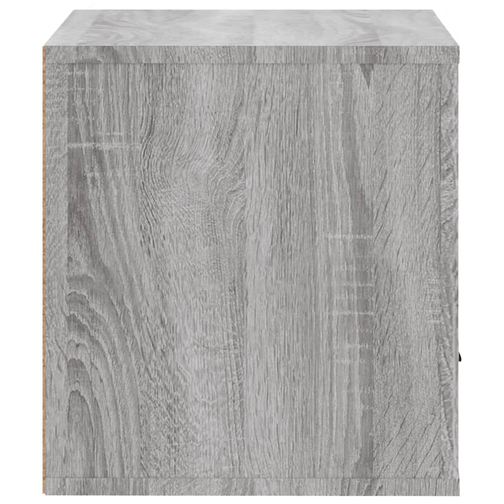 Scarpiera a Muro Grigio Sonoma 70x35x38 cm Legno Massello Pino 821018