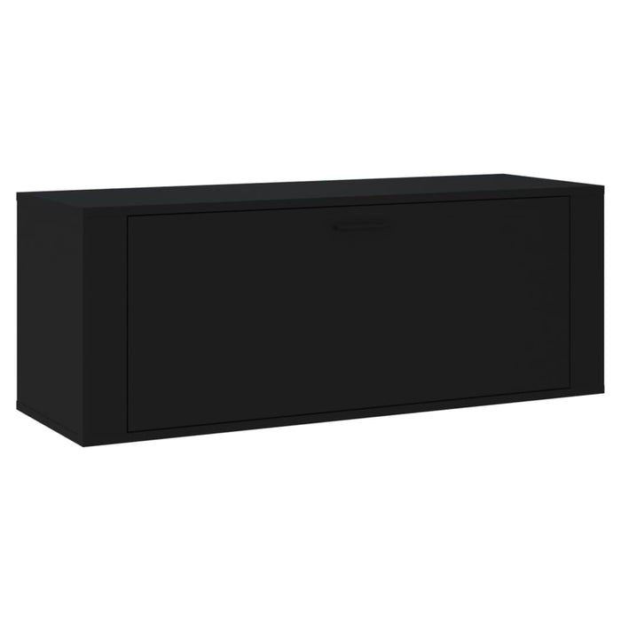 Scarpiera a Muro Nero 100x35x38 cm in Legno Multistrato cod mxl 50479