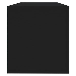 Scarpiera a Muro Nero 100x35x38 cm in Legno Multistrato cod mxl 50479