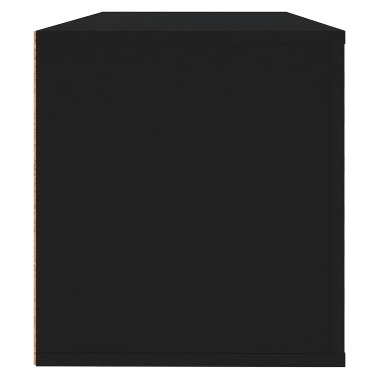 Scarpiera a Muro Nero 100x35x38 cm in Legno Multistrato cod mxl 50479