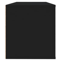 Scarpiera a Muro Nero 100x35x38 cm in Legno Multistrato 821021