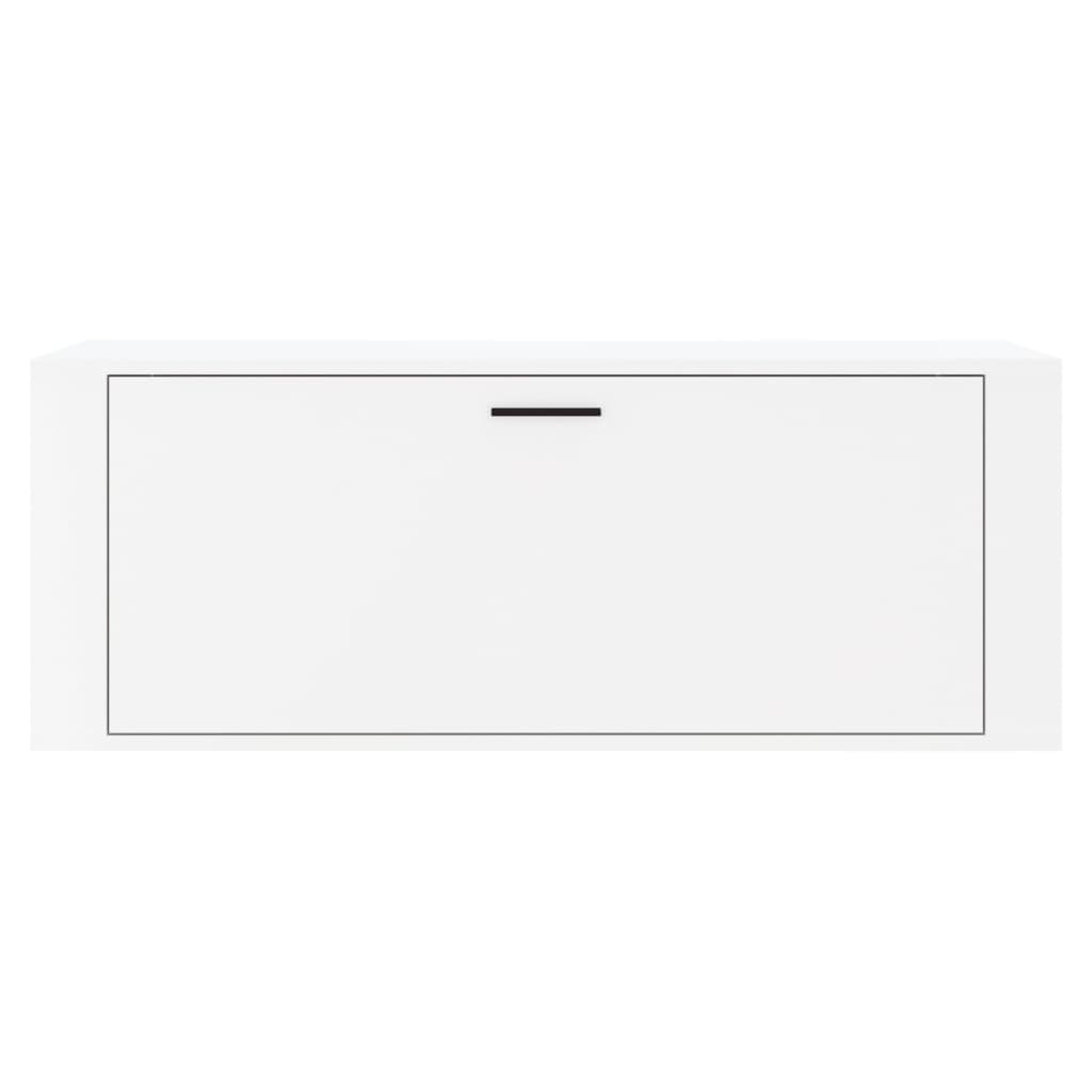 Scarpiera Bianco Lucido 100x35x38 cm in Legno Multistrato cod mxl 46415