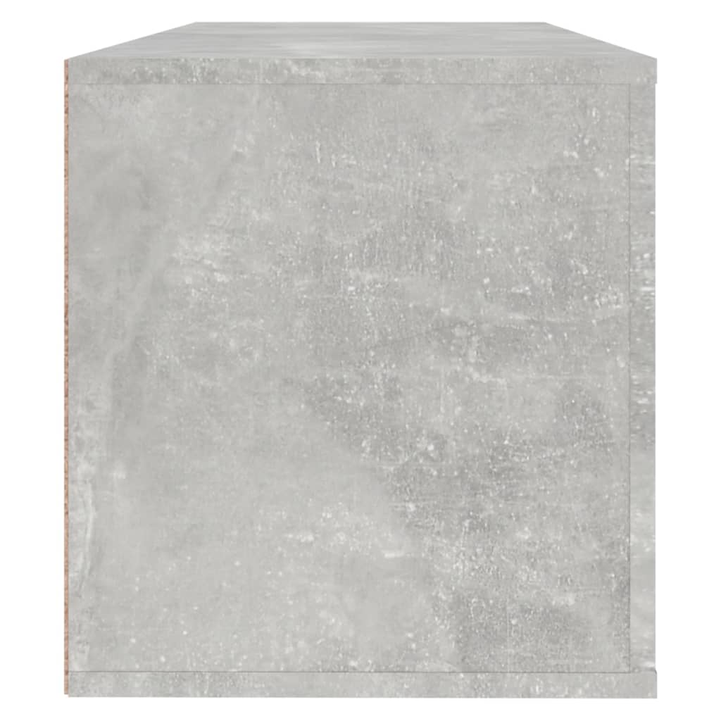 Scarpiera a Muro Grigio Cemento100x35x38cm in Legno Multistrato 821024