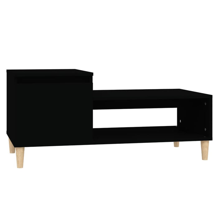 Tavolino da Salotto Nero 100x50x45 cm in Legno Multistrato 821125