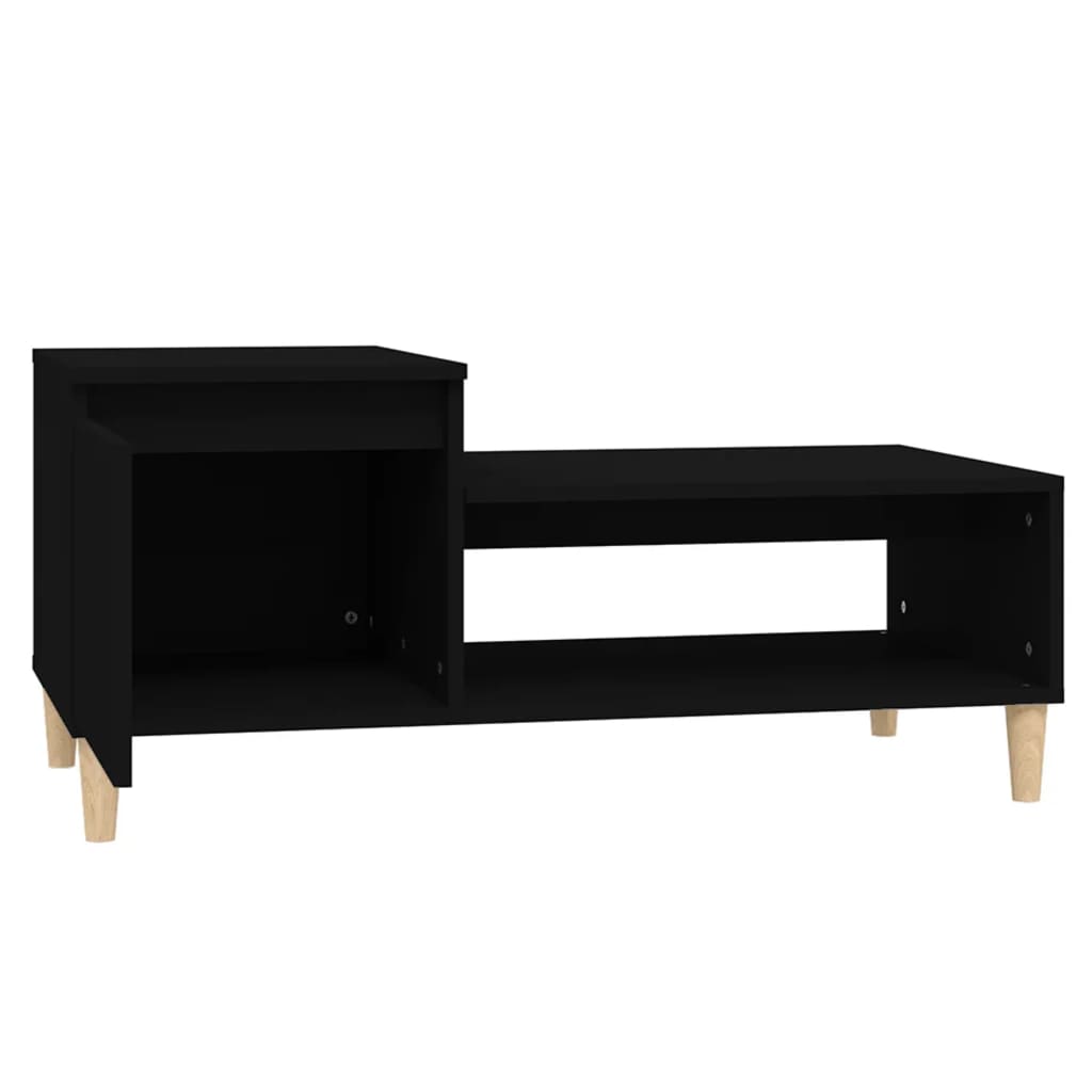 Tavolino da Salotto Nero 100x50x45 cm in Legno Multistrato 821125