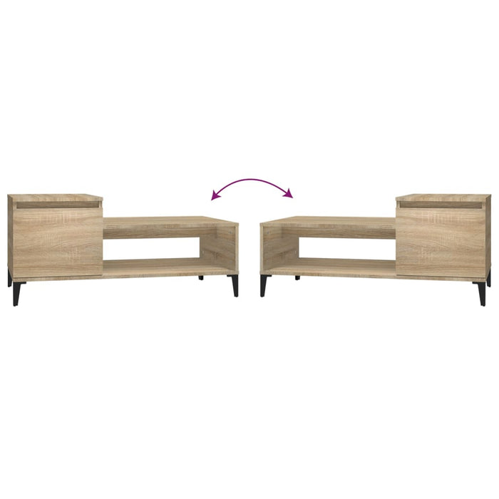 Tavolino da Salotto Rovere Sonoma 100x50x45cm Legno Multistrato 821135