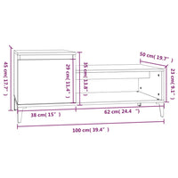 Tavolino da Salotto Rovere Sonoma 100x50x45cm Legno Multistrato