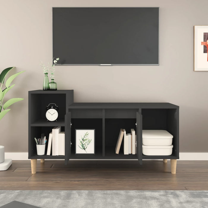 Mobile Porta TV Nero 100x35x55 cm in Legno Multistrato cod mxl 27507