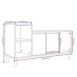 Mobile Porta TV Nero 100x35x55 cm in Legno Multistrato cod mxl 27507