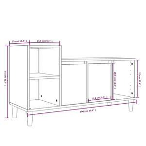 Mobile per TV Grigio Cemento 100x35x55 cm Legno Multistrato