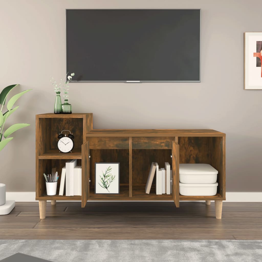 Mobile TV Rovere Fumo 100x35x55 cm in Legno Multistrato cod mxl 28002