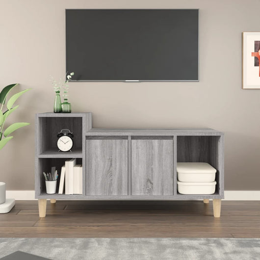 Mobile TV Grigio Sonoma 100x35x55 cm in Legno Multistrato cod mxl 27443