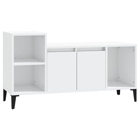 Mobile Porta TV Bianco Lucido 100x35x55 cm in Legno Multistrato cod mxl 27821