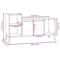 Mobile per TV Grigio Cemento 100x35x55 cm Legno Multistrato cod mxl 16380