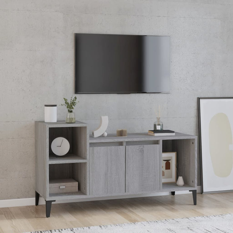 Mobile TV Grigio Sonoma 100x35x55 cm in Legno Multistrato