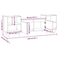 Mobile Porta TV Bianco 160x35x55 cm in Legno Multistrato