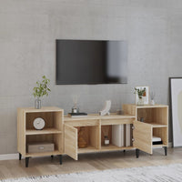 Mobile Porta TV Rovere Sonoma 160x35x55 cm Legno Multistrato cod 11051