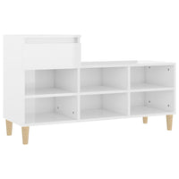 Scarpiera Bianco Lucido 102x36x60 cm in Legno Multistrato cod mxl 35752