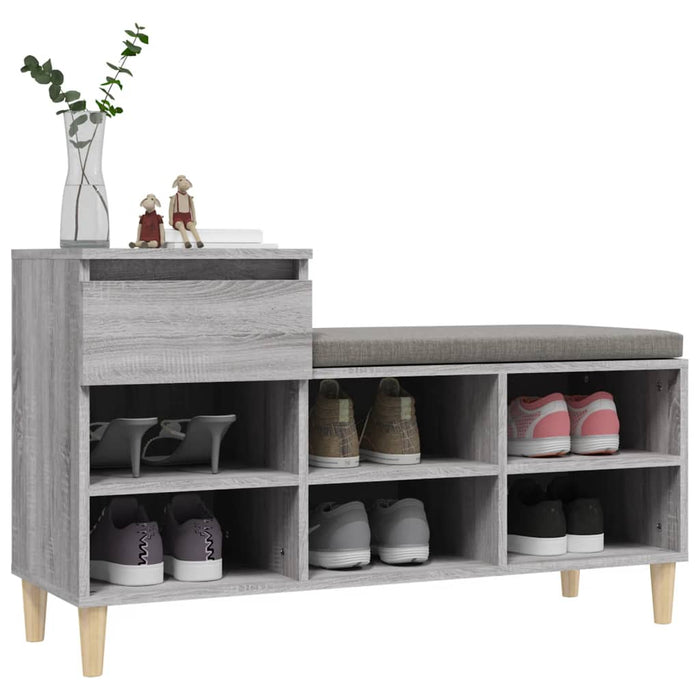 Scarpiera Grigio Sonoma 102x36x60 cm in Legno Multistrato cod mxl 34504