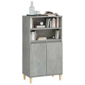 Credenza Grigio Cemento 60x36x110 cm in Legno Multistrato