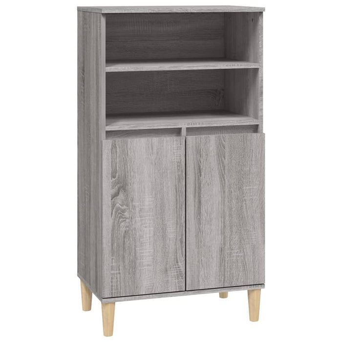 Credenza Grigio Sonoma 60x36x110 cm in Legno Multistrato