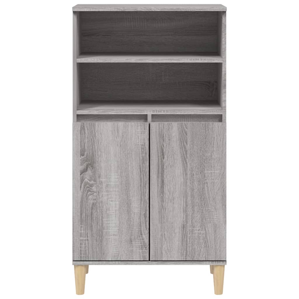 Credenza Grigio Sonoma 60x36x110 cm in Legno Multistrato 821226