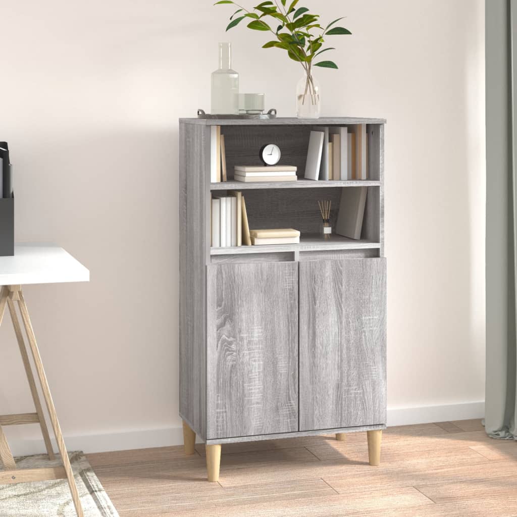 Credenza Grigio Sonoma 60x36x110 cm in Legno Multistrato 821226