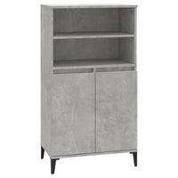 Credenza Grigio Cemento 60x36x110 cm in Legno Multistrato cod mxl 17695