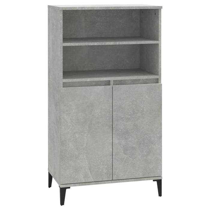 Credenza Grigio Cemento 60x36x110 cm in Legno Multistrato cod mxl 17695