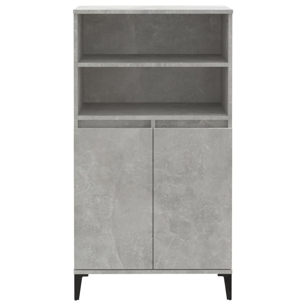 Credenza Grigio Cemento 60x36x110 cm in Legno Multistrato cod mxl 17695