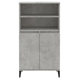 Credenza Grigio Cemento 60x36x110 cm in Legno Multistrato cod mxl 17695