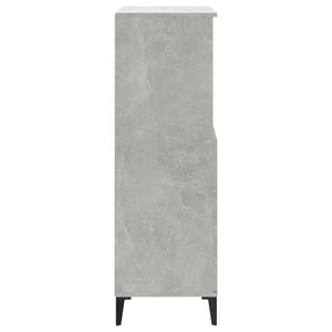 Credenza Grigio Cemento 60x36x110 cm in Legno Multistrato cod mxl 17695