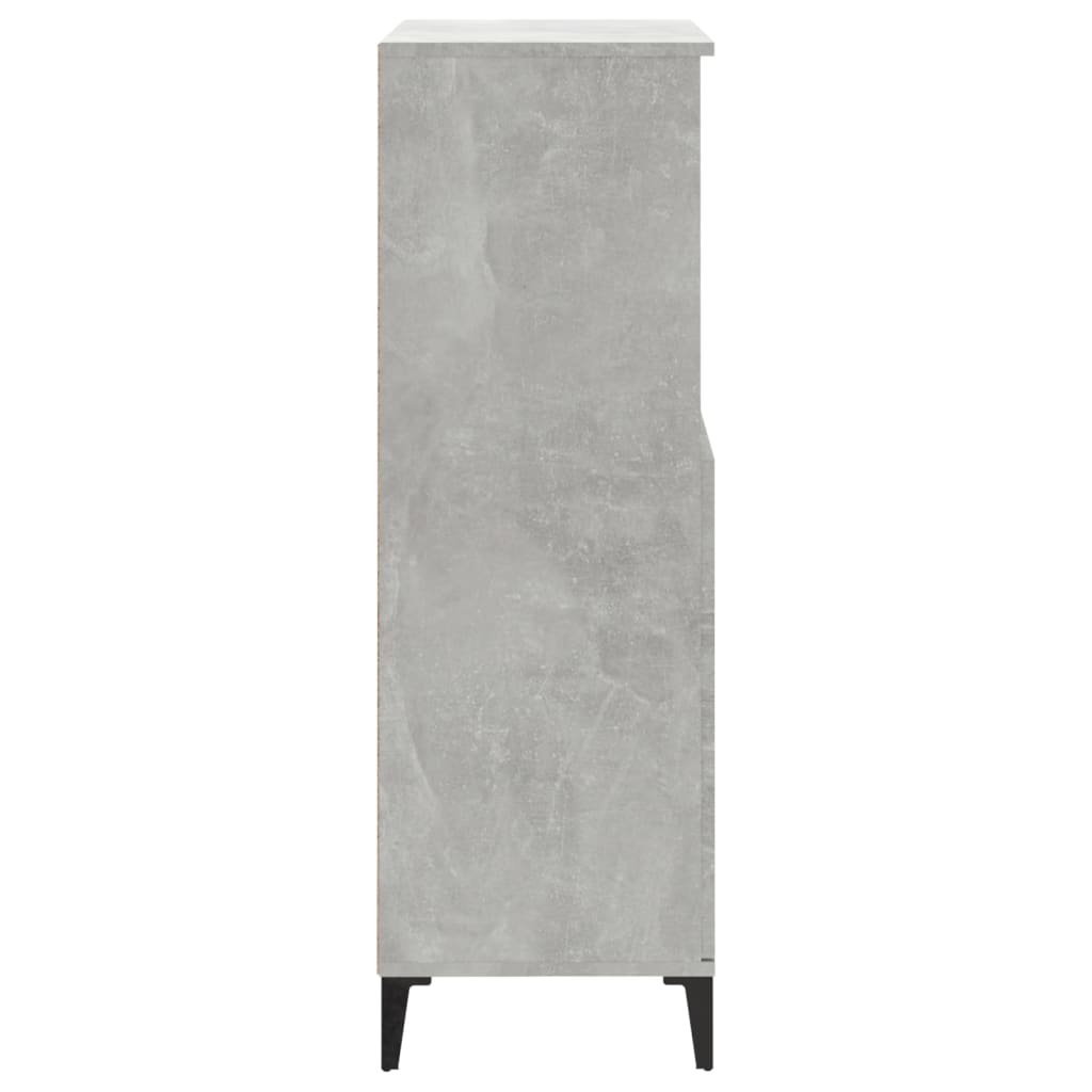 Credenza Grigio Cemento 60x36x110 cm in Legno Multistrato 821232