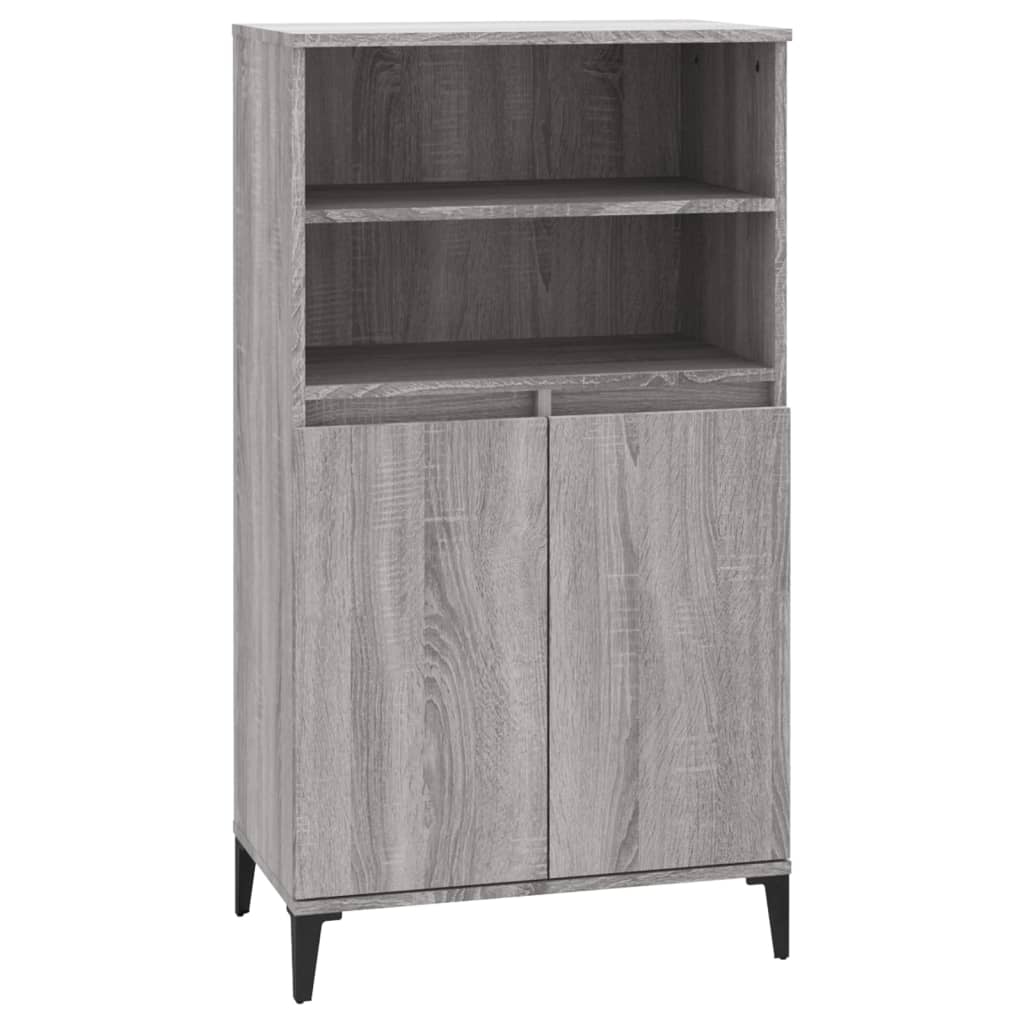 Credenza Grigio Sonoma 60x36x110 cm in Legno Multistrato 821234