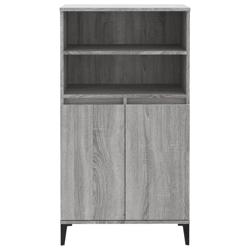 Credenza Grigio Sonoma 60x36x110 cm in Legno Multistrato 821234