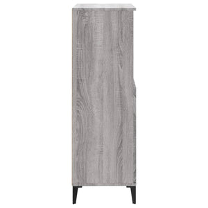 Credenza Grigio Sonoma 60x36x110 cm in Legno Multistrato 821234