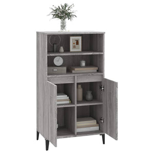 Credenza Grigio Sonoma 60x36x110 cm in Legno Multistrato 821234