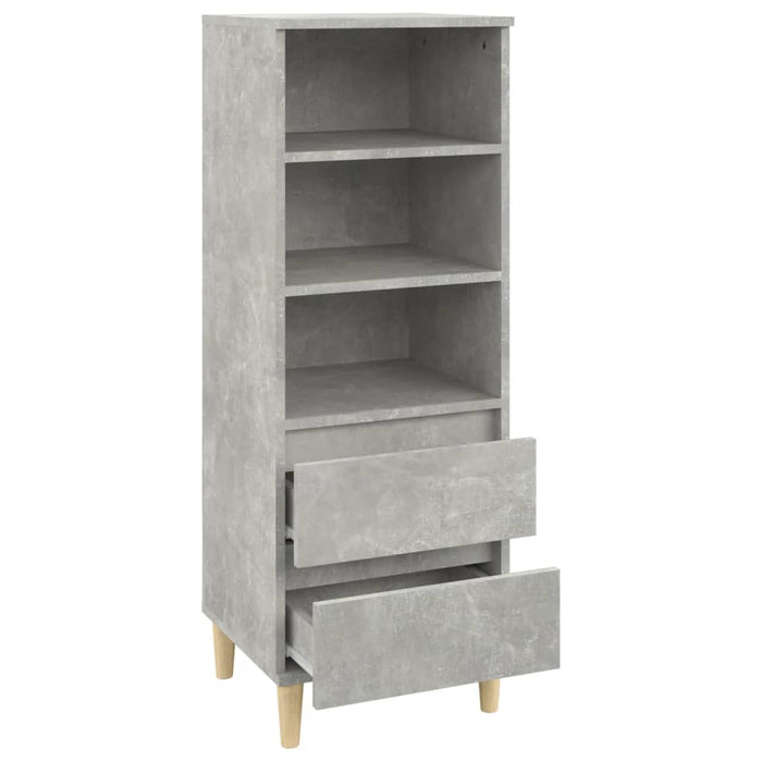 Credenza Grigio Cemento 40x36x110 cm in Legno Multistrato