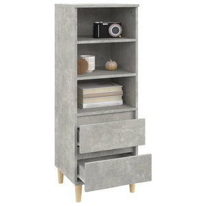 Credenza Grigio Cemento 40x36x110 cm in Legno Multistrato