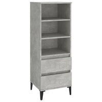 Credenza Grigio Cemento 40x36x110 cm in Legno Multistrato cod mxl 6607