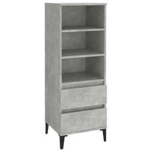 Credenza Grigio Cemento 40x36x110 cm in Legno Multistrato 821248