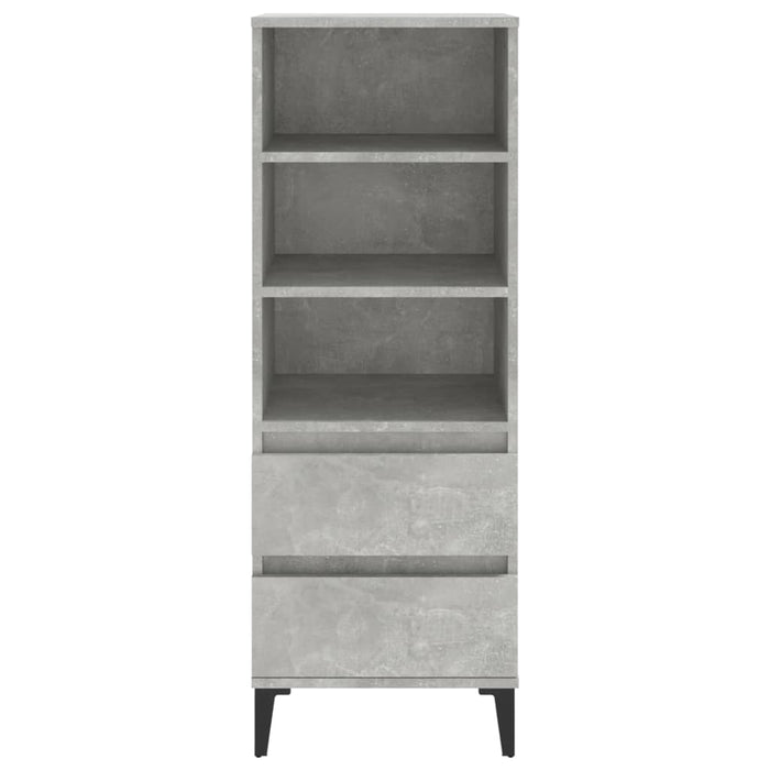 Credenza Grigio Cemento 40x36x110 cm in Legno Multistrato cod mxl 6607