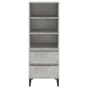 Credenza Grigio Cemento 40x36x110 cm in Legno Multistrato 821248